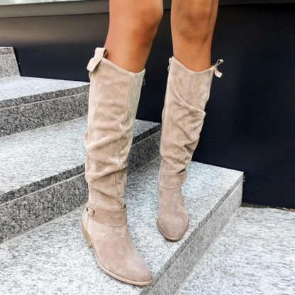 Damen Overknee Stiefel im Casual-Look für Alltag und Freizeit