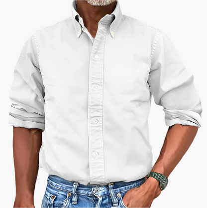Herren Freizeithemd mit klassischem Button-Down-Kragen – Zeitloser Stil für Alltag und Business