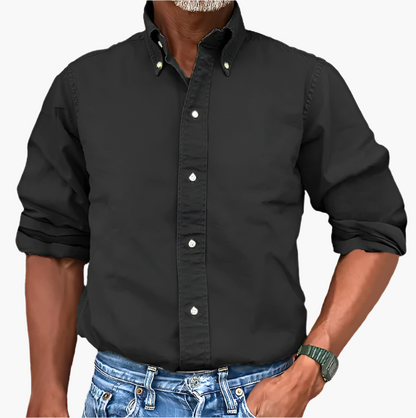 Herren Freizeithemd mit klassischem Button-Down-Kragen – Zeitloser Stil für Alltag und Business