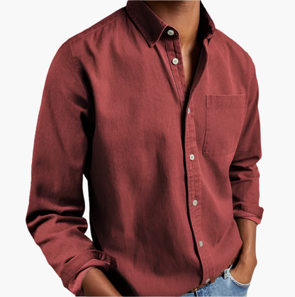 Herren Freizeithemd Denim | Klassisches Button-Down für Alltag und Büro