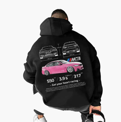 Herren Unisex Hoodie Porsche 911 GT3 RS – Motorsport Streetwear Racing Pullover