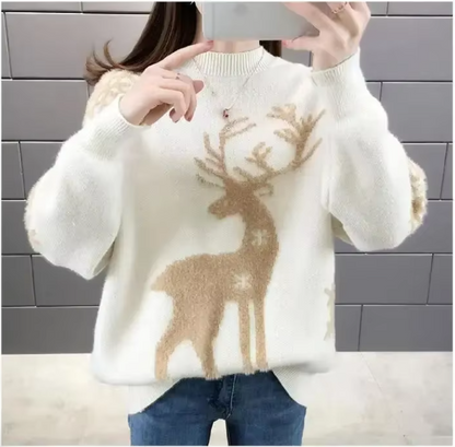 Laura - Hässlicher Weihnachtspulli - Locker gestrickter Pullover für Damen