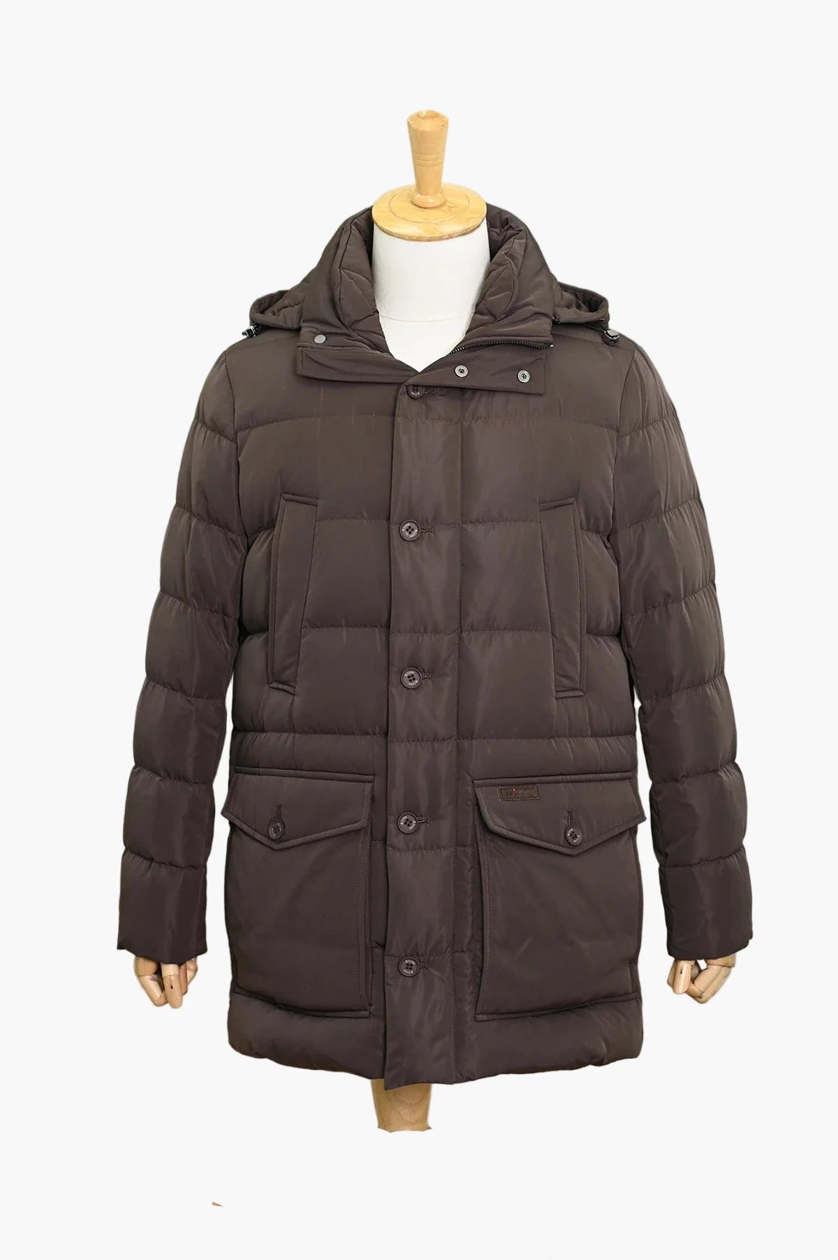 Herren Winter Steppmantel mit Kapuze – Eleganter Outdoor-Parka für kalte Tage