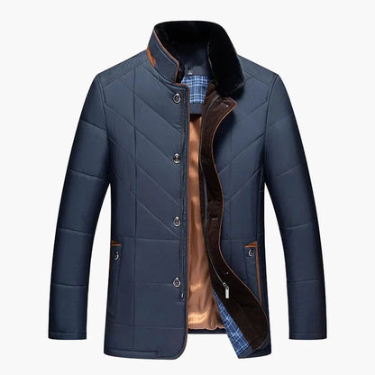 Herren Steppjacke Modern Business Casual Winterjacke für Alltag & Büro