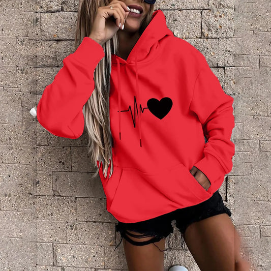 Ava - Kapuzenpullover mit Herzmotiv