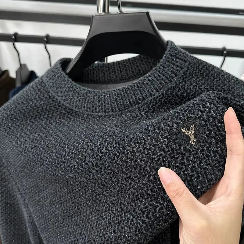 Andreas - Warmer Strickpullover mit Stickerei