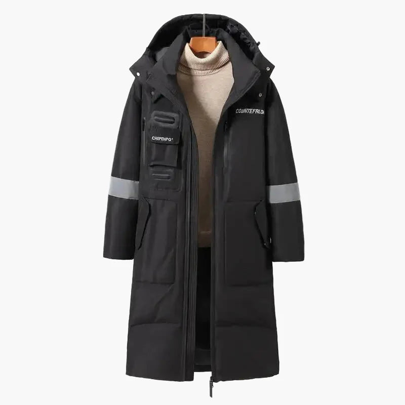 Herren Wintermantel Lang Parka Modern Urban Style Outdoor