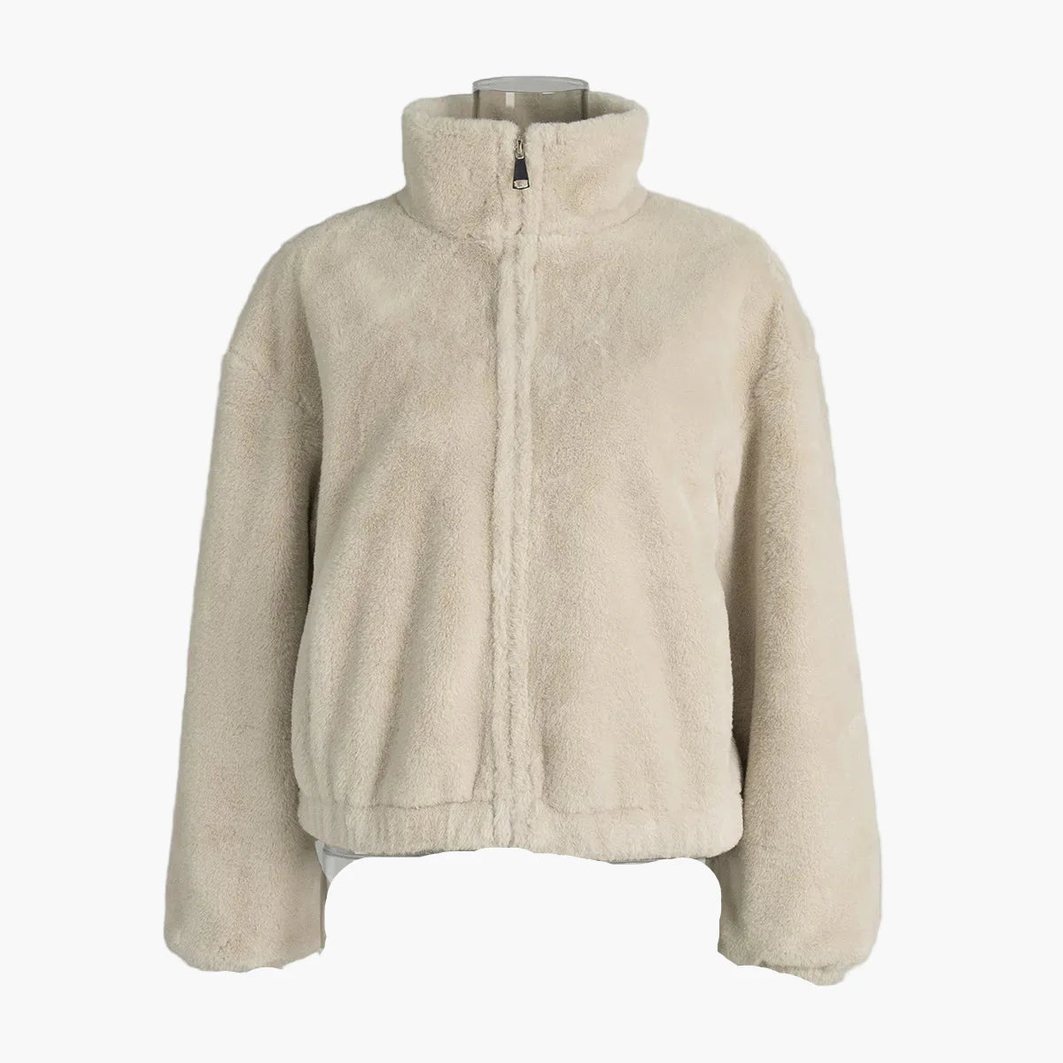 Damen Teddyfell Bomberjacke – Modischer Wintermantel für Alltag und Freizeit