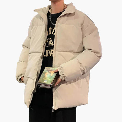 Herren Steppjacke im lässigen Streetwear-Stil – Winterjacke für Alltag, Schule & Freizeit