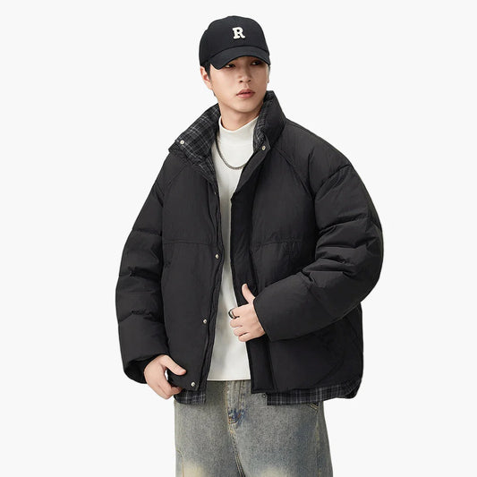 Herren Oversize Steppjacke – Lässiger Streetstyle Wintermantel für Alltag und Freizeit