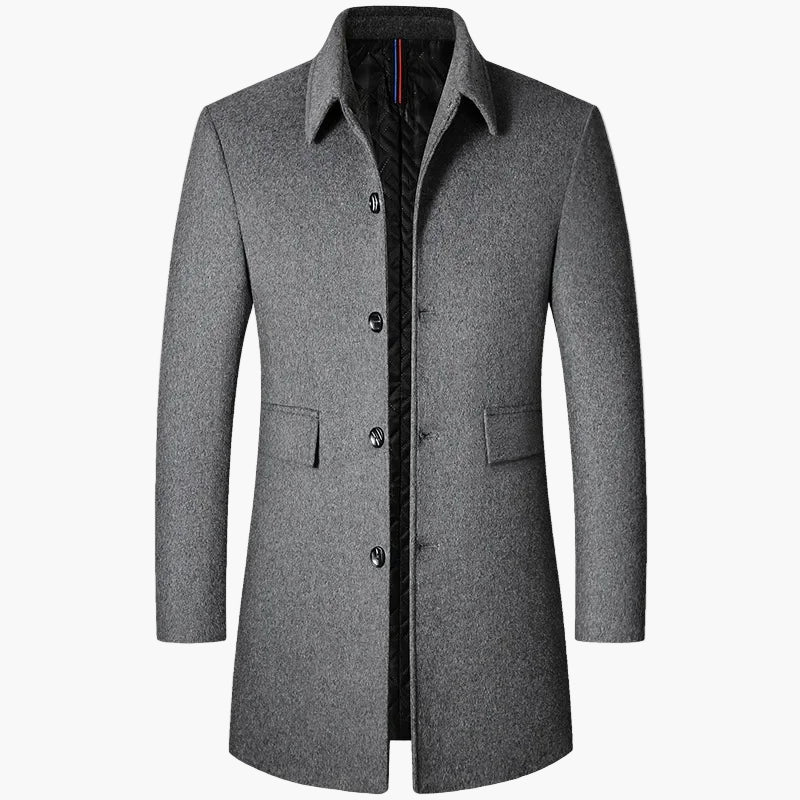Herren Klassischer Wollmantel im modernen Business-Look – Eleganter Kurzmantel für Herbst und Winter