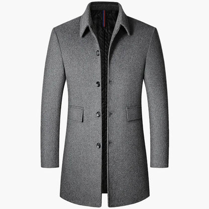Herren Klassischer Wollmantel im modernen Business-Look – Eleganter Kurzmantel für Herbst und Winter