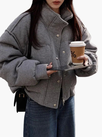 Damen Steppjacke Casual Oversize Street Style für Alltag und Freizeit