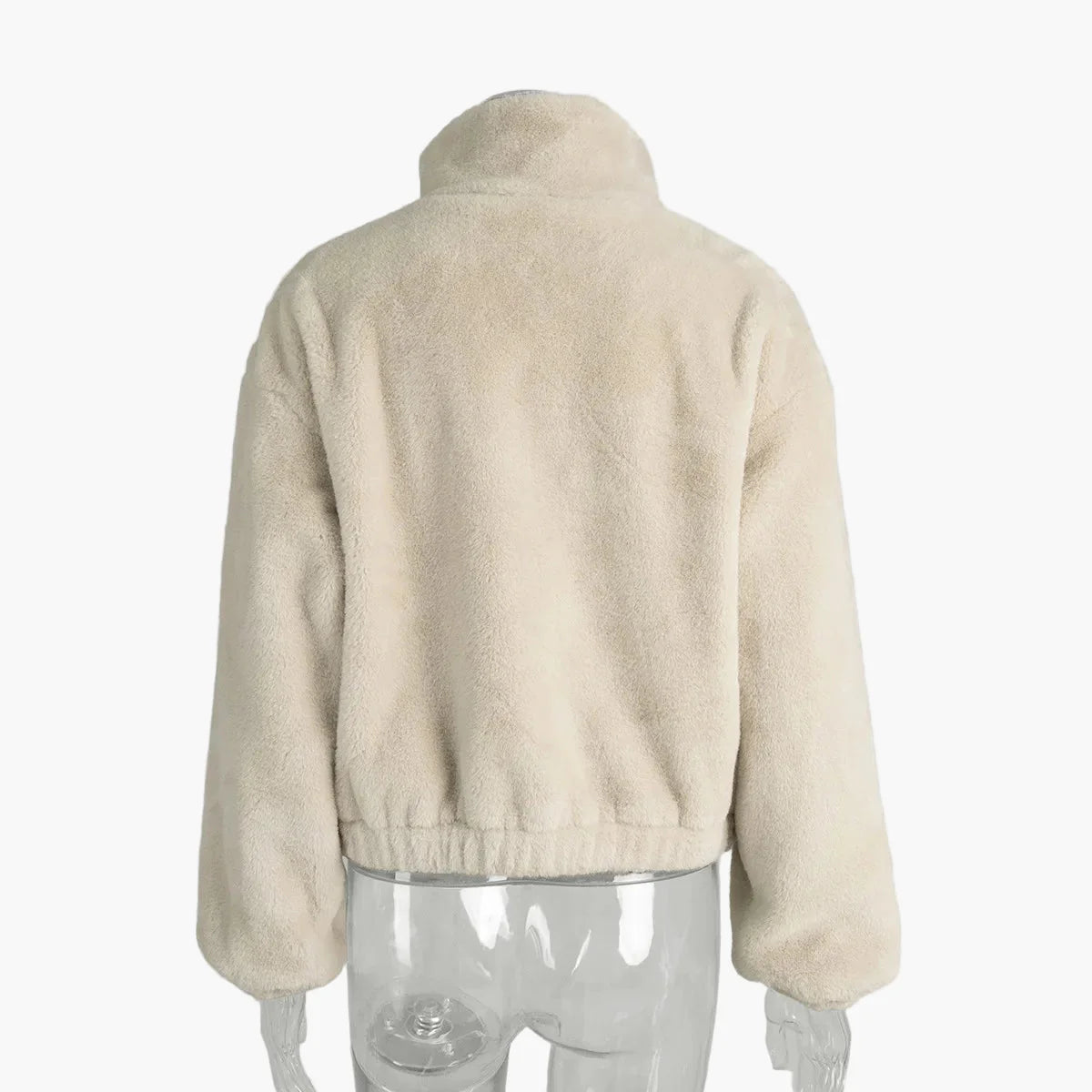 Damen Teddyfell Bomberjacke – Modischer Wintermantel für Alltag und Freizeit