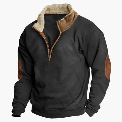 Herren Wild West Vintage Fleece Pullover – Western Style Outdoor Freizeit