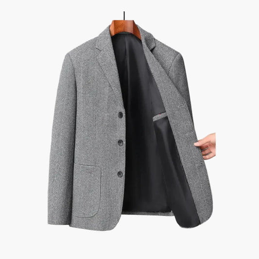 Herren Business Casual Sakko – Klassischer Hahnentritt Blazer für Büro & Alltag