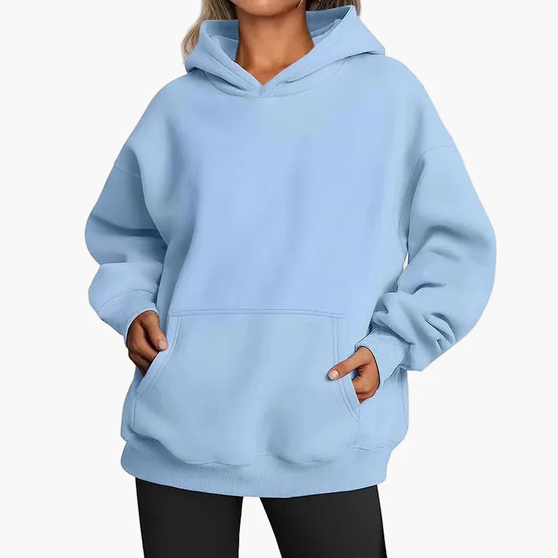 Damen Oversize Kapuzenpullover Freizeit Hoodie Basic