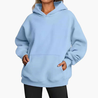 Damen Oversize Kapuzenpullover Freizeit Hoodie Basic
