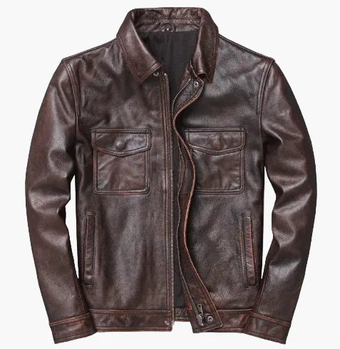 Herren Bikerjacke im klassischen Look – schlanke Passform für stilvolle Freizeit- und Motorrad-Outfits