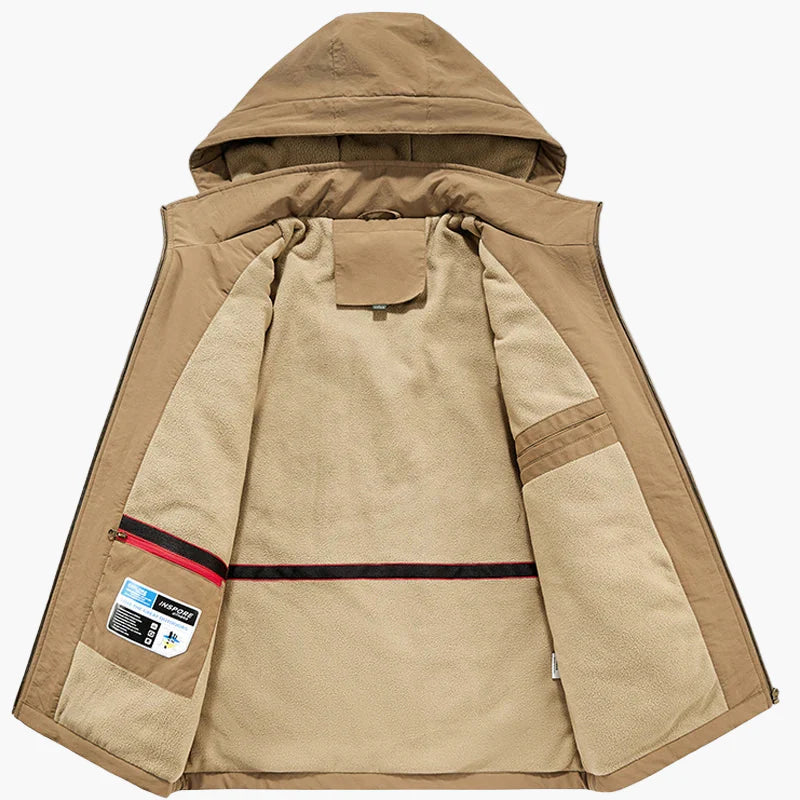 Herren Outdoor Winterjacke mit Kapuze – Robuste Freizeitjacke für Herbst & Winter