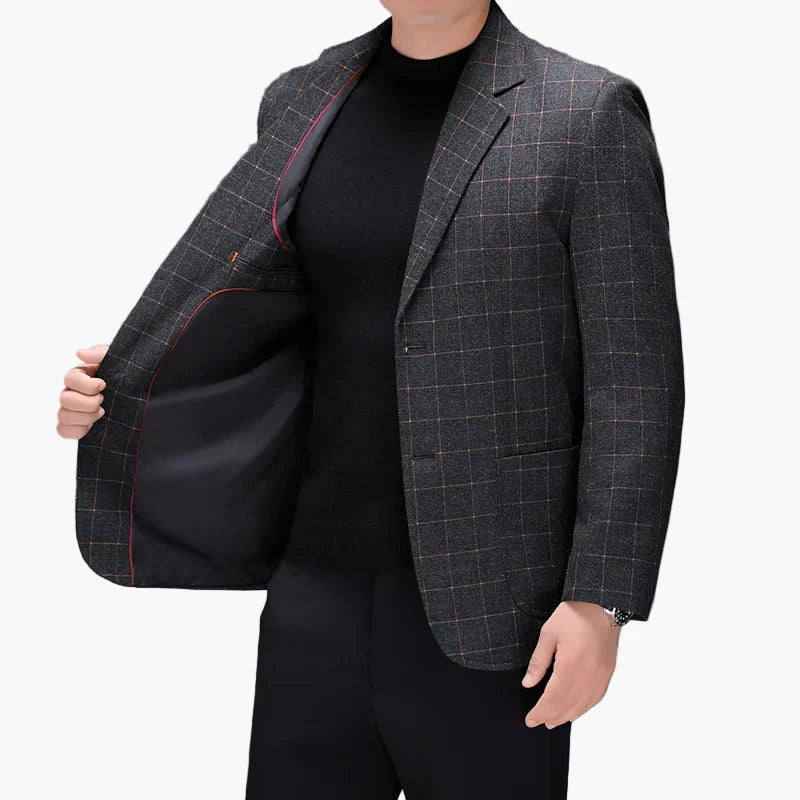 Herren Business Casual Blazer – Modernes Karomuster für Büro und Alltag
