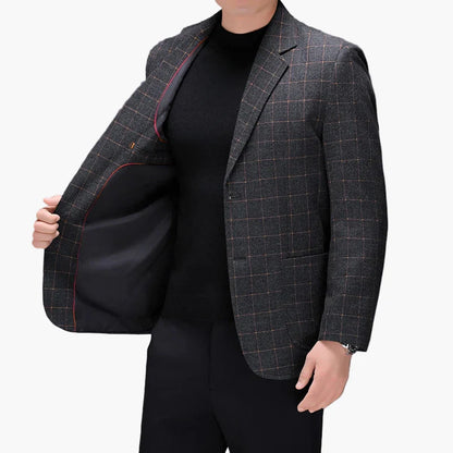 Herren Business Casual Blazer – Modernes Karomuster für Büro und Alltag
