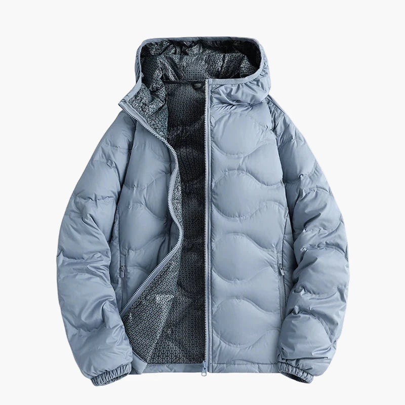 Herren Daunenjacke für Winter Outdoor & Freizeit – Leichte Steppjacke mit Kapuze