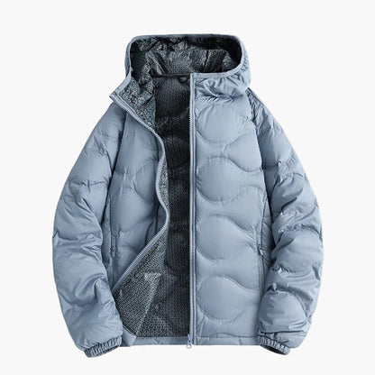 Herren Daunenjacke für Winter Outdoor & Freizeit – Leichte Steppjacke mit Kapuze