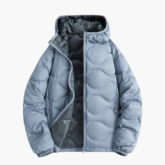 Herren Daunenjacke für Winter Outdoor & Freizeit – Leichte Steppjacke mit Kapuze