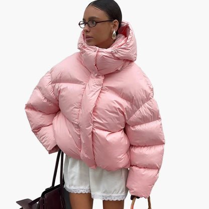 Damen Oversize Daunen Steppjacke – Modische Winterjacke für Freizeit & Alltag