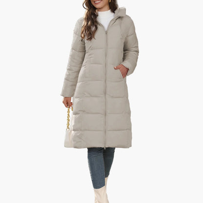 Damen Steppmantel Winterjacke mit Kapuze – Langer Puffermantel für Alltag & Streetwear