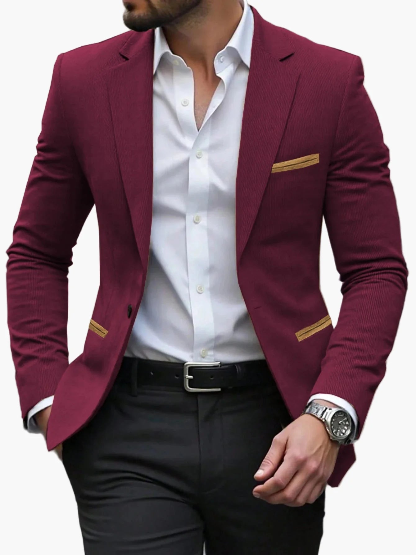 Herren Business Casual Blazer – Moderner Einreiher Sakko für Büro & Freizeit
