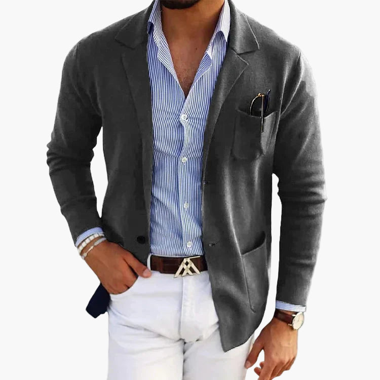 Herren Business Casual Sakko mit Reverskragen – Moderner Blazer für Büro & Freizeit