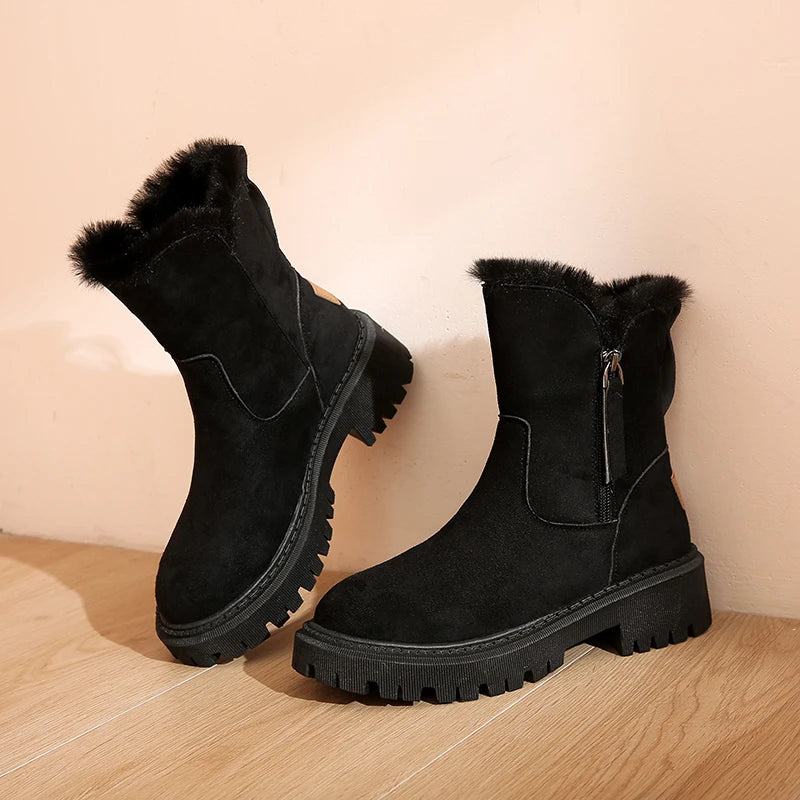 Elena - Damen-Winterstiefeletten - Stilvolle, warme Schneestiefel mit Plüsch