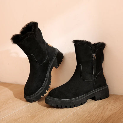 Elena - Damen-Winterstiefeletten - Stilvolle, warme Schneestiefel mit Plüsch