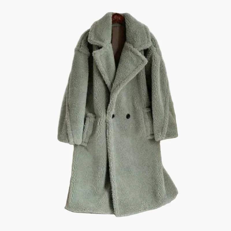 Damen Oversize Teddy Mantel – Modischer Winter-Look für elegante Wärme