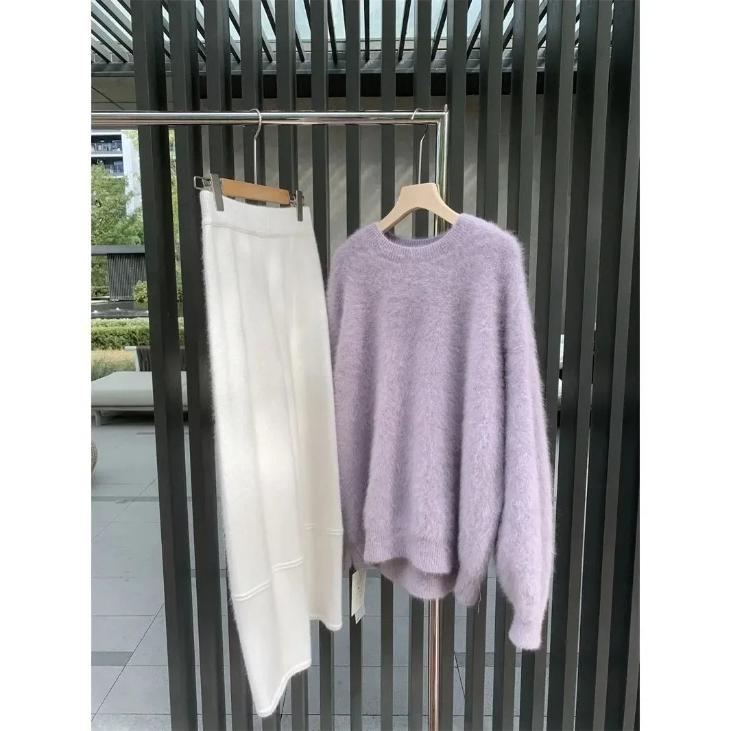 Damen Oversize Kuschel-Pullover im lässigen Stil – Ideal für Herbst und Winter