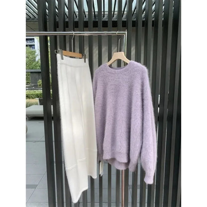 Damen Oversize Kuschel-Pullover im lässigen Stil – Ideal für Herbst und Winter