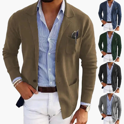 Herren Blazer Sakko Einreiher Modern Business & Freizeit Elegant