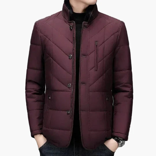 Herren Steppjacke Modern Business Casual Winterjacke für Alltag & Büro