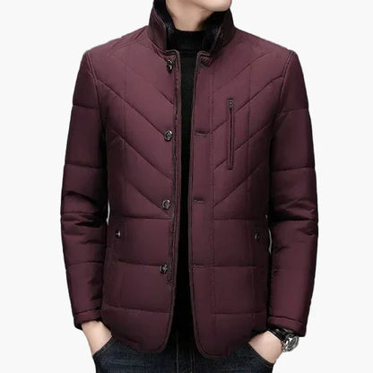Herren Steppjacke Modern Business Casual Winterjacke für Alltag & Büro