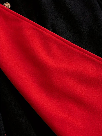 Damen Kapuzenmantel im Vintage-Stil mit doppellagiger Knopfleiste – Eleganter Wintermantel für Alltag und besondere Anlässe