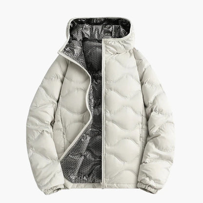 Herren Daunenjacke für Winter Outdoor & Freizeit – Leichte Steppjacke mit Kapuze