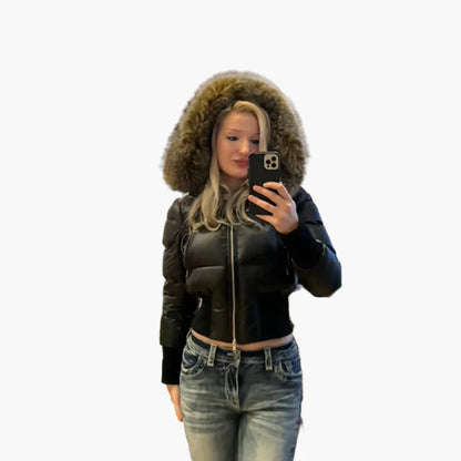 Damen Winter Steppjacke mit Kapuze – Modischer Outdoor Mantel für kalte Tage