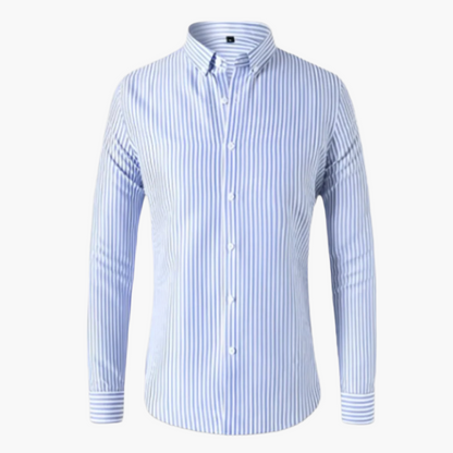 Herren Business Hemd mit Streifen – Elegantes Langarmhemd für Büro & Freizeit