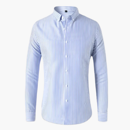 Herren Business Hemd mit Streifen – Elegantes Langarmhemd für Büro & Freizeit