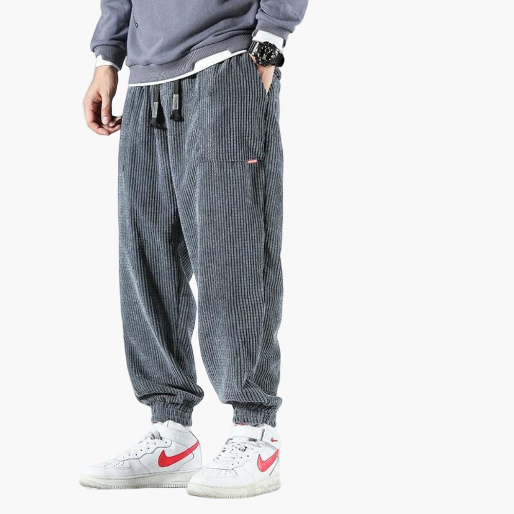 Herren Cord Sweatpants im Streetwear-Relaxed-Fit – Bequeme Freizeithose für Alltag und Sport
