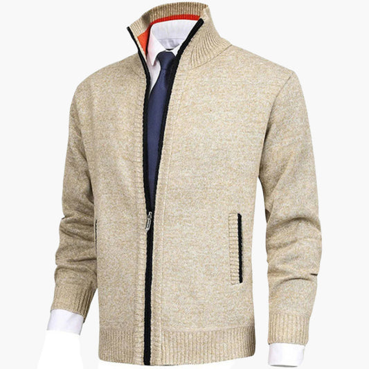 Herren Strickjacke mit Reißverschluss – Elegantes Business Casual Outfit für Alltag und Büro