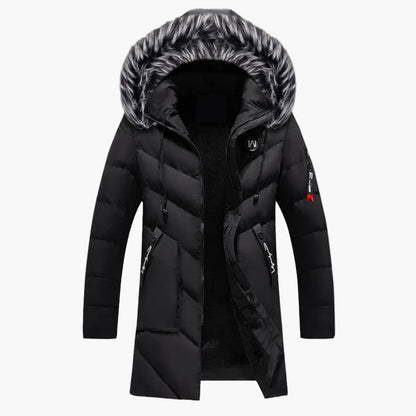 Herren Winter Parka mit Kapuze und Fellbesatz – Warme Outdoorjacke für kalte Tage