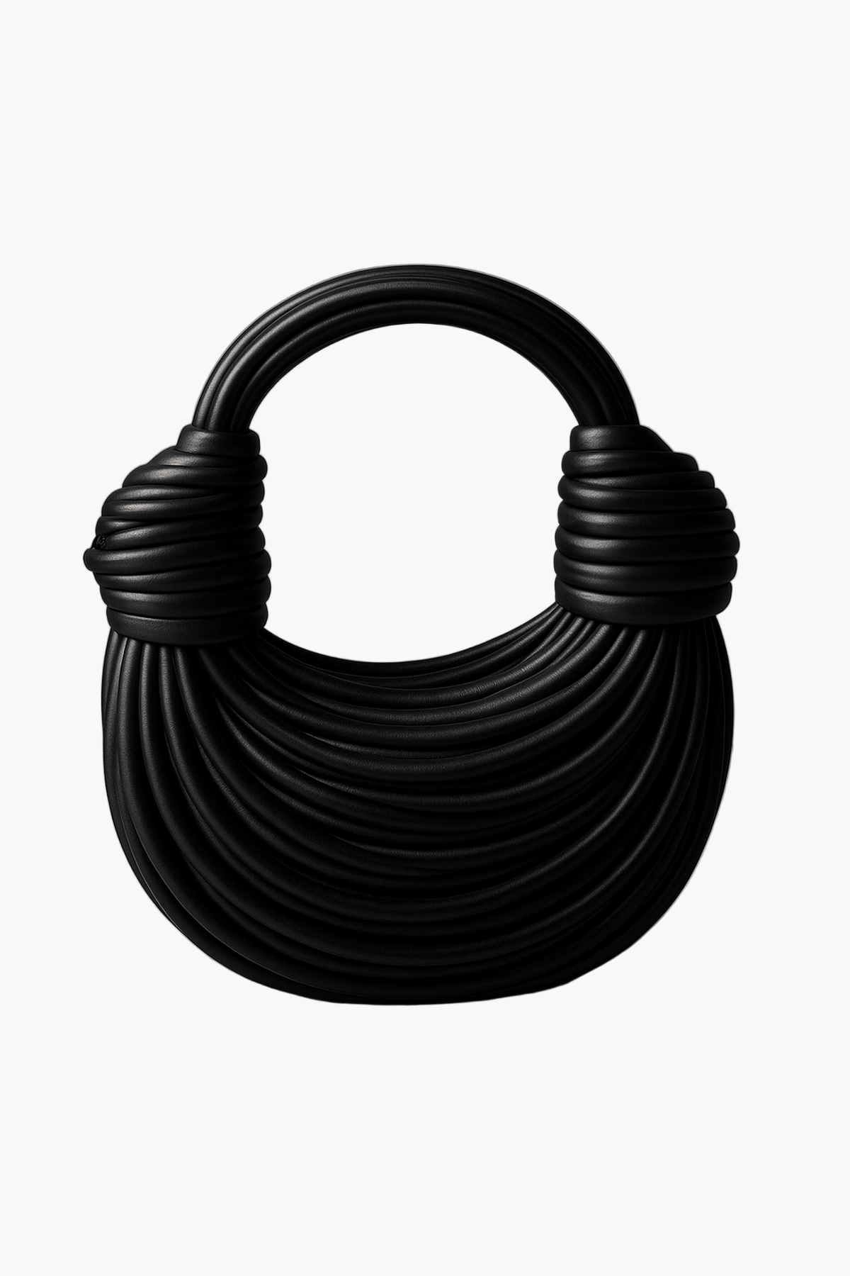 Damen Designer Handtasche mit skulpturalem Nudel-Design für modernen Alltag